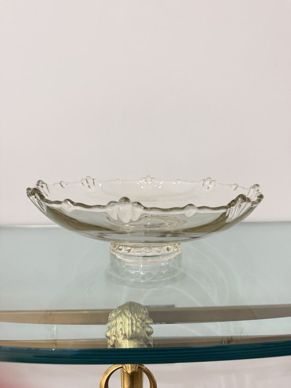 Vtg Indian Glass Company “Village Guild” Pattern CenterBowl